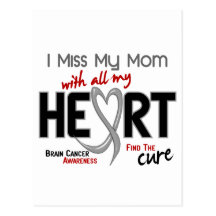 Brain Cancer I MISS MY MOM Post Card