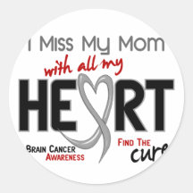 Brain Cancer I MISS MY MOM Sticker