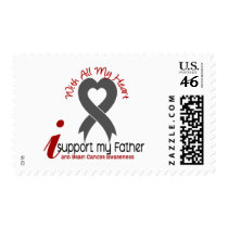 BRAIN CANCER I Support My Father Postage Stamps