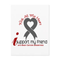 BRAIN CANCER I Support My Friend postcards by awarenessgifts BRAIN CANCER I Support My Friend postcards