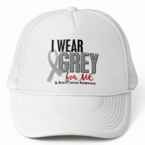 BRAIN CANCER I Wear Grey For ME 10 hats by awarenessgifts BRAIN CANCER I Wear Grey For ME 10 hats