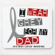 BRAIN CANCER I Wear Grey For My Dad 37 Mouse Pad