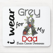 Brain Cancer I Wear Grey For My Dad 43 Mouse Pad