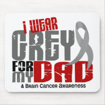 Brain Cancer I Wear Grey For My Dad 6.2 Mouse Pad