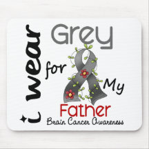 Brain Cancer I Wear Grey For My Father 43 Mouse Pad