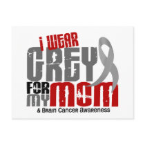 Brain Cancer I Wear Grey For My Mom 6.2 Post Cards