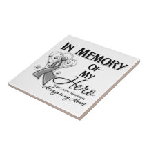 Brain Cancer In Memory of My Hero Ceramic Tiles