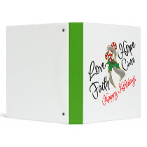 Brain Cancer Love Hope Holidays 3 Ring Binder