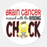 Brain Cancer Messed With The Wrong Chick Stickers