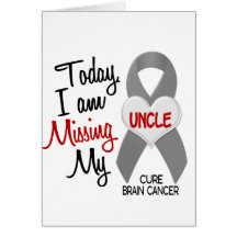 Brain Cancer Missing Miss My Uncle 1 Card