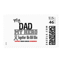 Brain Cancer My Dad My Hero Together We Will Win Postage Stamp