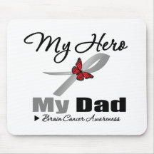 Brain Cancer My Hero My Dad Mouse Mats