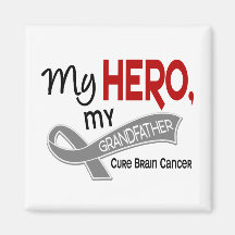 Brain Cancer MY HERO MY GRANDFATHER 42 Refrigerator Magnets