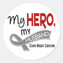 Brain Cancer MY HERO MY HUSBAND 42 Stickers