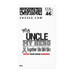 Brain Cancer My Uncle My Hero Together We Will Win Stamps