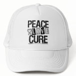 Brain Cancer Peace Love Cure Mesh Hats