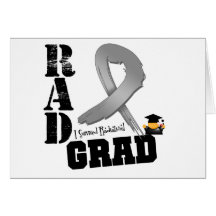 Brain Cancer Radiation Therapy RAD Grad Greeting Card