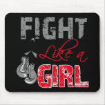 Brain Cancer Ribbon Gloves Fight Like a Girl mousepads