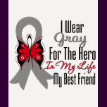 Brain Cancer Ribbon Hero My Best Friend