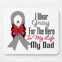 Brain Cancer Ribbon Hero My Dad Mouse Mat