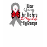 Brain Cancer Ribbon Hero My Grandpa Shirt