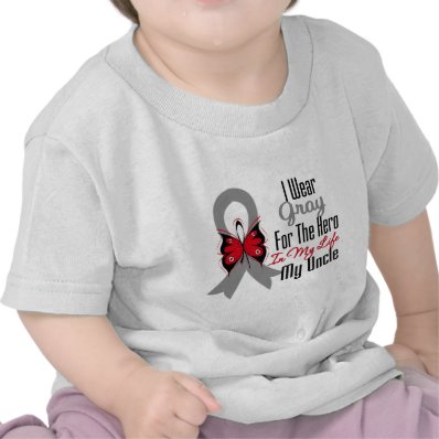 Brain Cancer Ribbon Hero My Uncle Tshirts