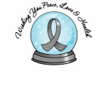 Brain Cancer Ribbon Merry Christmas Snowglobe Shirts