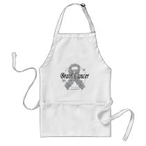 Brain Cancer Ribbon of Butterflies aprons by fightcancertees Brain Cancer Ribbon of Butterflies aprons