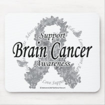 Brain Cancer Ribbon of Butterflies mousepads