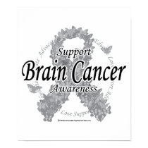 Brain Cancer Ribbon of Butterflies posters