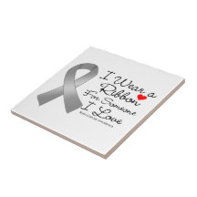 Brain Cancer Ribbon Someone I Love Tile