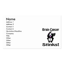 Brain Cancer  Stinks Skunk Awareness Design Business Card Template