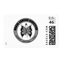 Brain Cancer Survivor Butterfly Stamp