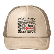 Brain Cancer Survivor Collage Mesh Hat