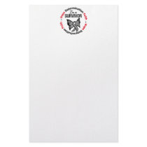 Brain Cancer Survivor Hope Determination Faith stationery