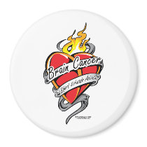 Brain Cancer Tattoo Heart magnets