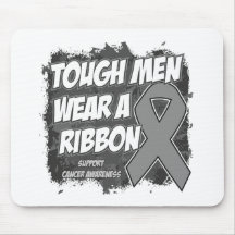 Brain Cancer Tough Men Wear A Ribbon Mousepad