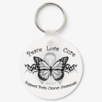 Brain Cancer Tribal Butterfly keychains by fightcancertees Brain Cancer Tribal Butterfly keychains