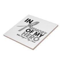 Brain Cancer Tribute In Memory of My Hero Tiles