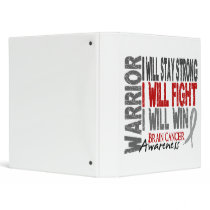 Brain Cancer Warrior binders by awarenessgifts Brain Cancer Warrior binders