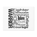 Brain Cancer Warrior Collage Post Cards