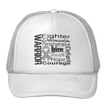 Brain Cancer Warrior Collage Trucker Hat