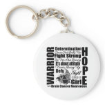Brain Cancer Warrior Fight Slogans keychains