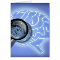 Brain fingerprint greeting card