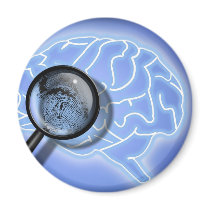 Brain fingerprint refrigerator magnet