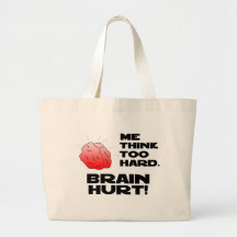 Brain Hurt Black Bag