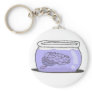 brain in fishbowl keychain