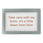 Brain in pants belt buckle