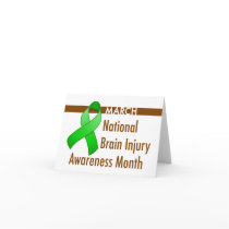 Brain Injury Awareness Month Card cards