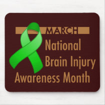 Brain Injury Awareness Month Dark Mousead mousepads by jamieco Brain Injury Awareness Month Dark Mousead mousepads